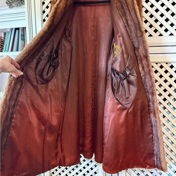 Vintage Herbert’s Furs Mink Coat – San Francisco | 3/4 Length Brown Ranch Mink - Picture 4 of 8